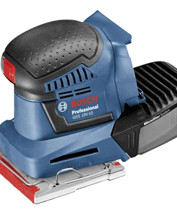 Bosch GSS 18V-10 Professional Παλμικό Τριβείο 18V Solo με Ρύθμιση Ταχύτητας και με Σύστημα Αναρρόφησης 06019D0200