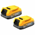 DEWALT Σετ 2 Μπαταριών Εργαλείου Λιθίου 18V με Χωρητικότητα 1.7Ah Powerstack DCBP034E2-XJ - Image 2