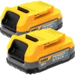 DEWALT Σετ 2 Μπαταριών Εργαλείου Λιθίου 18V με Χωρητικότητα 1.7Ah Powerstack DCBP034E2-XJ - Image 4