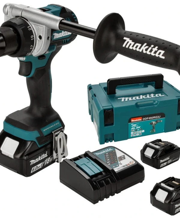 Makita Δραπανοκατσάβιδο Μπαταρίας 18V 3x6Ah DDF492RG3J