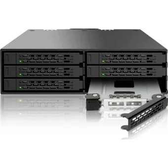 Icy Dock ToughArmor 6x 2.5Inch SATA 6Gbps HDD/SSD Mobile Rack/Cage in 1x 5.25Inch bay Μαύρο MB996SP-6SB