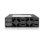 Icy Dock ToughArmor Rugged Full Metal 4 Bay 2.5 Inch SATA/SAS HDD And SDD Backplane Cage with locking Trays for External 5.25 Inch Bay Μαύρο MB994SK-1B - Image 6