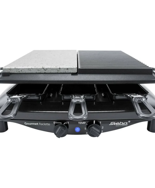 Steba RC 4 Plus Επιτραπέζια Ηλεκτρική Ψησταριά Raclette Λείας και Αυλακωτής Πλάκας 1450W με Ρυθμιζόμενο Θερμοστάτη 39x37εκ. 621400