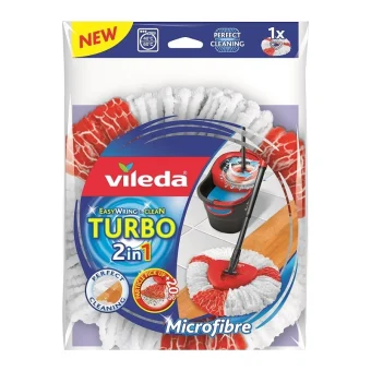 Vileda Mop Refill Turbo 2w1 Ανταλλακτικό Σφουγγαρίστρας με Μικροίνες 151608 151609