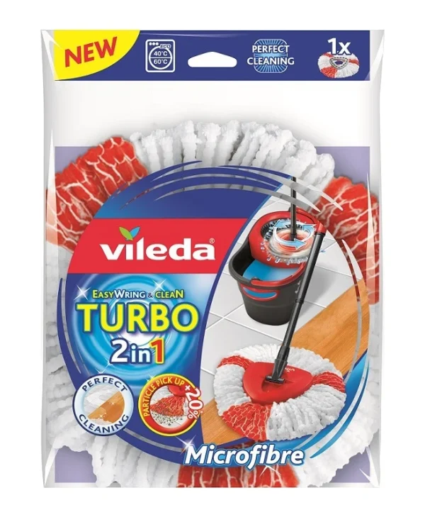 Vileda Mop Refill Turbo 2w1 Ανταλλακτικό Σφουγγαρίστρας με Μικροίνες 151608 151609