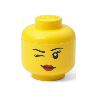LEGO Παιδικό Κουτί Αποθήκευσης από Πλαστικό Head Κίτρινο 10x10x11cm 40330809