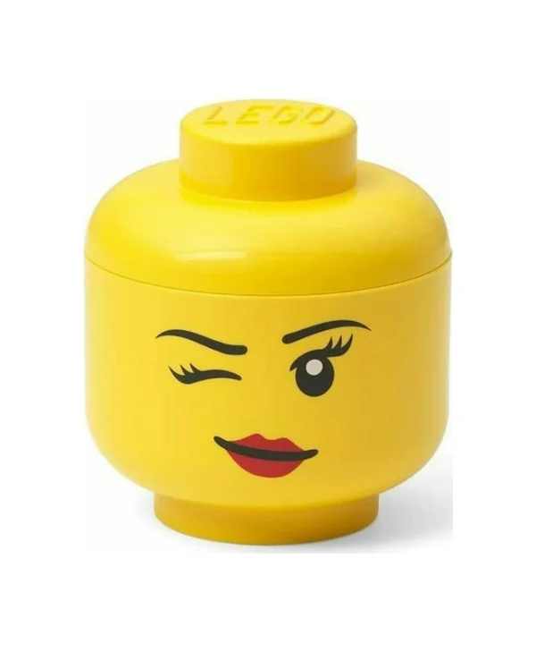 LEGO Παιδικό Κουτί Αποθήκευσης από Πλαστικό Head Κίτρινο 10x10x11cm 40330809