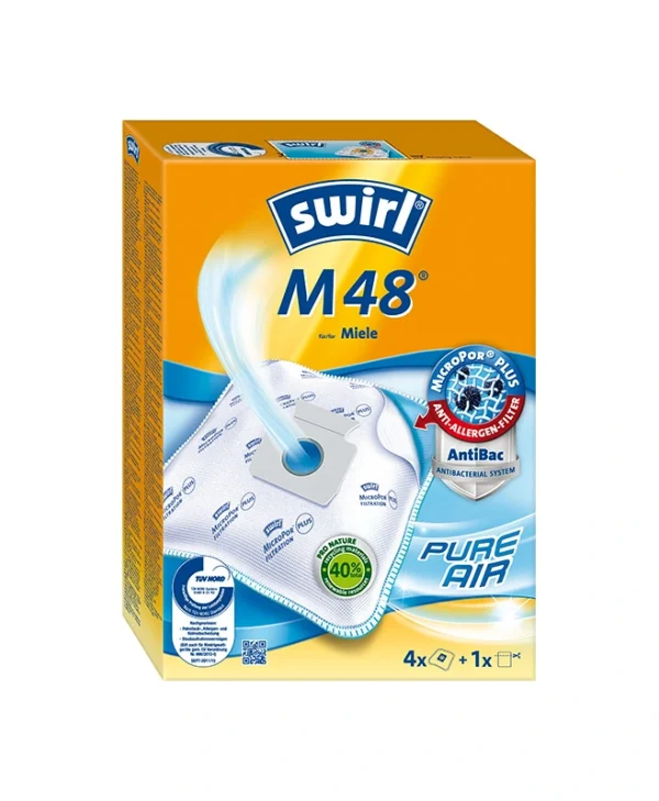 Swirl M48 Σακούλες Σκούπας 4τμχ Συμβατή με Σκούπα Miele 205639