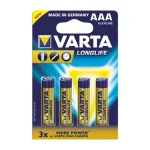 Varta LongLife Αλκαλικές Μπαταρίες AAA 1.5V 4τμχ LR03 (AAA) - Image 3