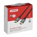 Unitek HDMI 2.1 Ultra High Speed 48Gbps 4K 120Hz HDR VRR Cable HDMI male - HDMI male 5m Μαύρο C140W - Image 3