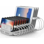Unitek Βάση Φόρτισης με 10 Θύρες USB-A 96W Quick Charge 3.0 σε Λευκό χρώμα (Y-2190A)