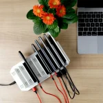Unitek Βάση Φόρτισης με 10 Θύρες USB-A 96W Quick Charge 3.0 σε Λευκό χρώμα (Y-2190A) - Image 5