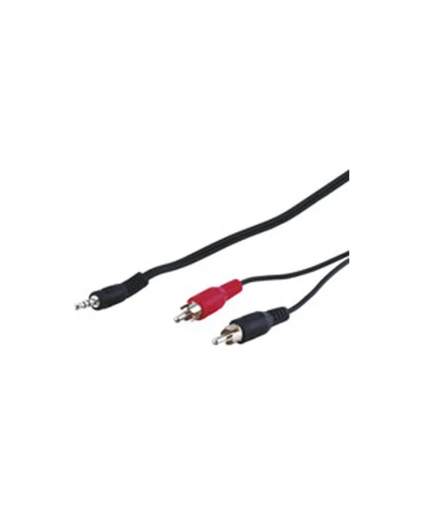 Goobay Καλώδιο Ήχου 3.5mm male - RCA male Μαύρο 1.5m 50018