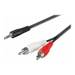 Goobay Καλώδιο Ήχου 3.5mm male - RCA male Μαύρο 1.5m 50018 - Image 3