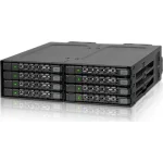 Icy Dock ToughArmor Rugged Full Metal 8-Bay 2.5 Inch SATA HDD/SSD (7mm) Backplane Cage for External 5.25 Inch Bay Μαύρο MB998SP-B