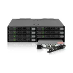 Icy Dock ToughArmor Rugged Full Metal 8-Bay 2.5 Inch SATA HDD/SSD (7mm) Backplane Cage for External 5.25 Inch Bay Μαύρο MB998SP-B - Image 3