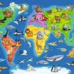 Παιδικό Puzzle Animal World Map για 4+ Ετών 30pcs Ravensburger 6641 - Image 2