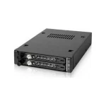 Icy Dock ToughArmor EX Industrial Rugged Full Metal 2x 2.5 Inch SATA/SAS HDD/SSD Mobile Rack for External 3.5 Inch Drive Bay Μαύρο MB492SKL-B - Image 3