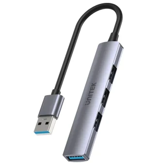 Unitek Hub 3 Θυρών USB 2.0 με σύνδεση USB-A Γκρι H1208A