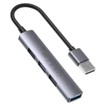 Unitek Hub 3 Θυρών USB 2.0 με σύνδεση USB-A Γκρι H1208A - Image 2