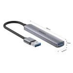 Unitek Hub 3 Θυρών USB 2.0 με σύνδεση USB-A Γκρι H1208A - Image 9