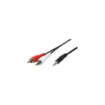 LogiLink Καλώδιο Ήχου 3.5mm male - RCA male Μαύρο 5m CA1043 - Image 2
