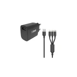 2GO Φορτιστής με Θύρα USB-A και Καλώδιο Lightning 15W Μαύρος (797257)