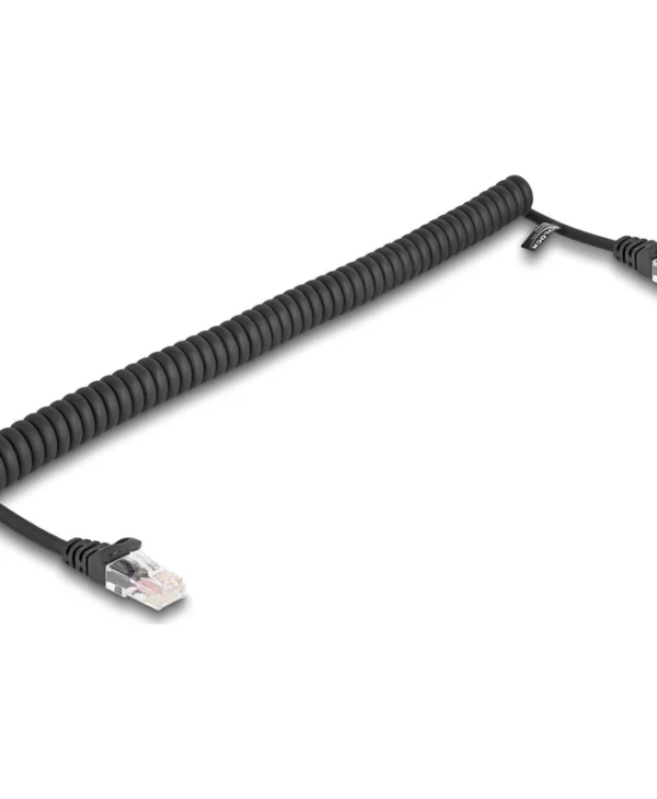 DeLock U/UTP Cat.5e (Gigabit) Καλώδιο Δικτύου Ethernet 1m Μαύρο 87992