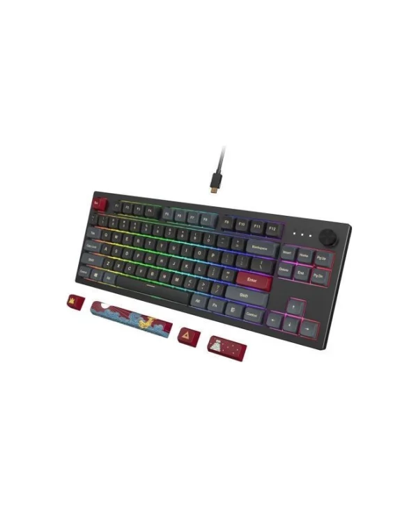Montech MKey TKL Darkness Gaming Μηχανικό Πληκτρολόγιο Tenkeyless με Gateron G-Pro Yellow διακόπτες και RGB φωτισμό (Αγγλικό US) 9275367