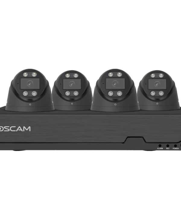 Foscam Σύστημα Παρακολούθησης FNA108E-T4-2T 4 Καμερών IP 8MP με Καταγραφικό NVR & Σκληρό Δίσκο 2TB FNA 108 E T4 2T bk