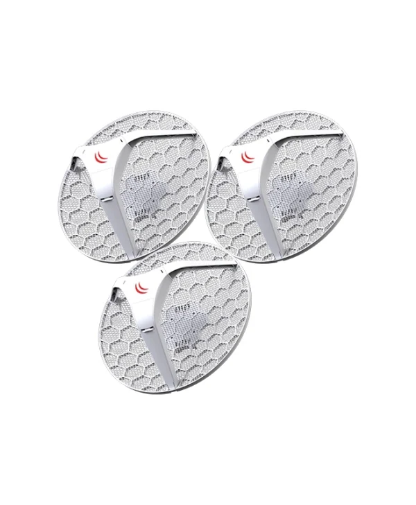 MikroTik LHG 5 (3-Pack) Εξωτερική Κεραία WiFi Παραβολική 24.5dBi με σύνδεση Ethernet RBLHG5KIT