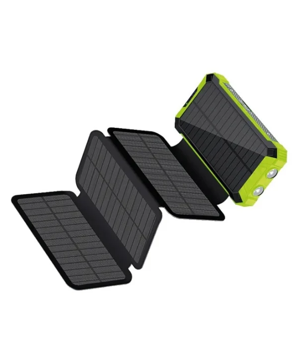 RealPower PB-20000 Ηλιακό Power Bank 20000mAh 5.5W με Θύρα USB-A και Θύρα USB-C Μαύρο 439608