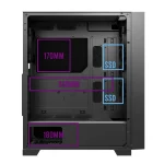 Montech AIR 1000 Silent Midi Tower Κουτί Υπολογιστή Μαύρο 8114716 - Image 2
