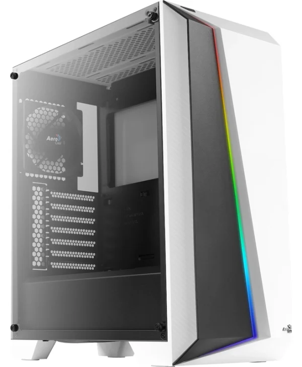 Aerocool Cylon Pro Tempered Glass Gaming Midi Tower Κουτί Υπολογιστή με Πλαϊνό Παράθυρο και RGB Φωτισμό Λευκό ACCM-PB10013.21