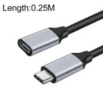 Conceptronic Braided USB 2.0 Cable USB-C male - USB-C female 100W PD Χρυσό 0.25m 10Gbps ETTA02B20