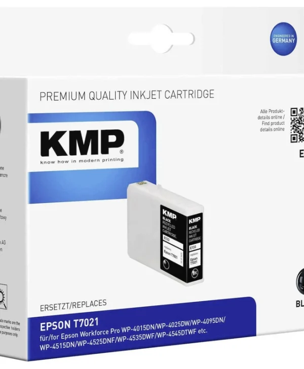 KMP Συμβατό Μελάνι Εκτυπωτή InkJet Epson Μαύρο 1τμχ 1620,4001