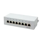 LogiLink Patch Panel για Rack 1U 8 Θυρών cat6a Γκρι NP0018
