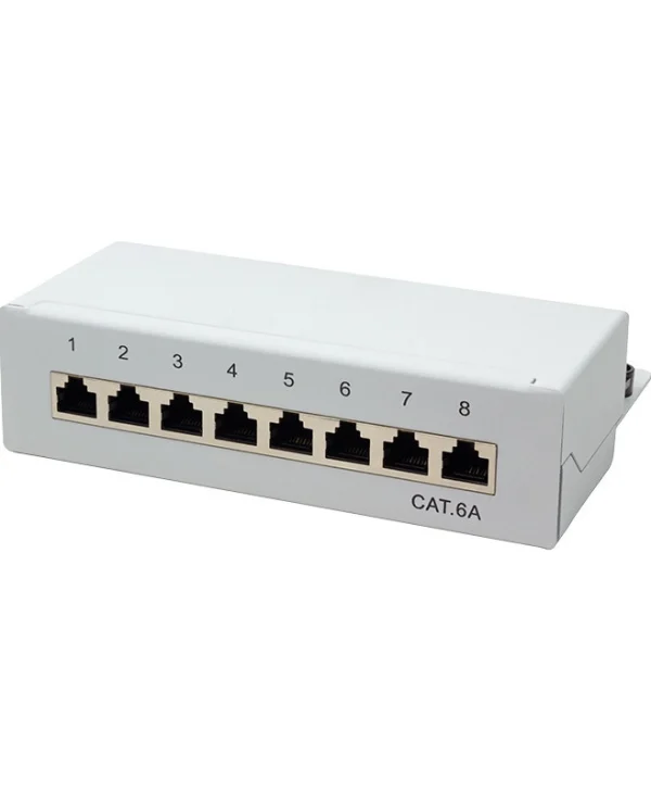 LogiLink Patch Panel για Rack 1U 8 Θυρών cat6a Γκρι NP0018