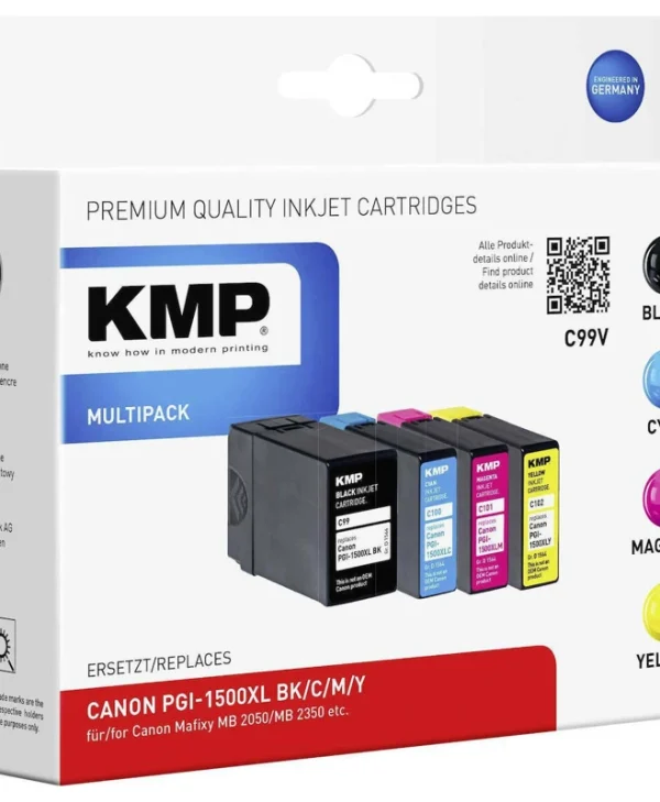 KMP Πακέτο Συμβατών Μελανιών Εκτυπωτή InkJet Canon Πολλαπλό (Color) 4τμχ 1564,0050