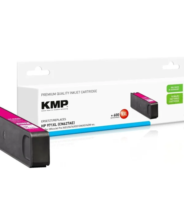 KMP Πακέτο Συμβατών Μελανιών Εκτυπωτή InkJet HP CN627AE NR.971XL 300 Σελίδων Ματζέντα 1τμχ 1903,4006