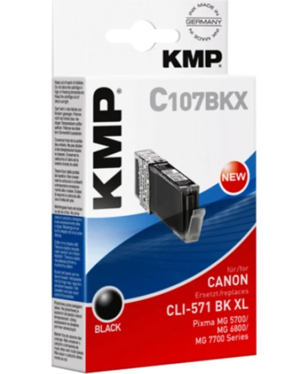 KMP C107BKX Συμβατό Μελάνι Εκτυπωτή InkJet Canon 5565 Σελίδων 11ml Μαύρο 1τμχ 1568,0001
