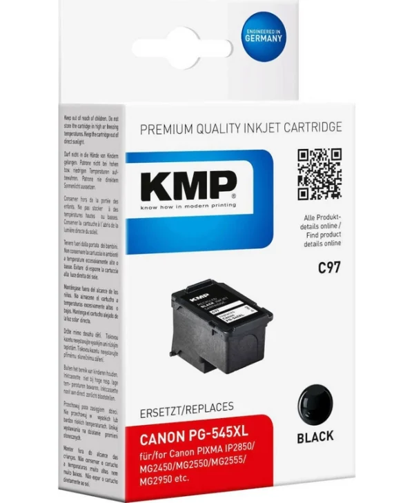 KMP C97 Συμβατό Μελάνι Εκτυπωτή InkJet Canon PG-545XL Μαύρο 1τμχ 1562,4001