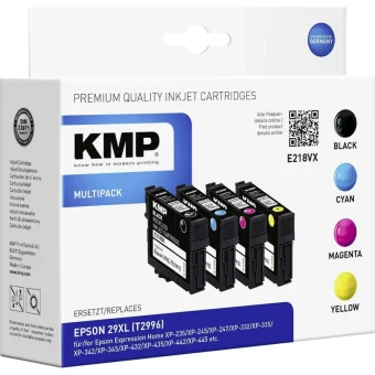 KMP E218VX Πακέτο Συμβατών Μελανιών Εκτυπωτή InkJet Epson 29XL Πολλαπλό (Color) / Μαύρο 4τμχ 1632,4050