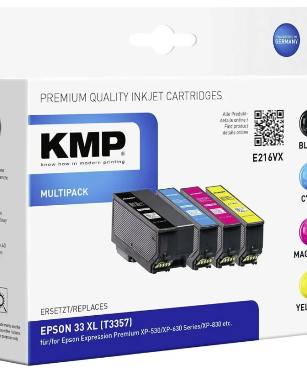 KMP E216VX Πακέτο Συμβατών Μελανιών Εκτυπωτή InkJet Epson 33XL Πολλαπλό (Color) 1633,4055