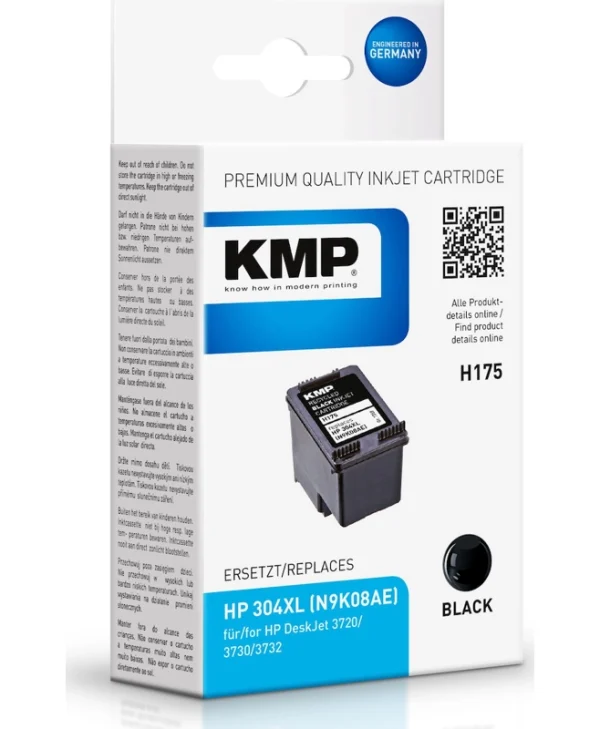 KMP Συμβατό Μελάνι Εκτυπωτή InkJet HP 304XL N9K08AE Μαύρο 1τμχ 1759,4001