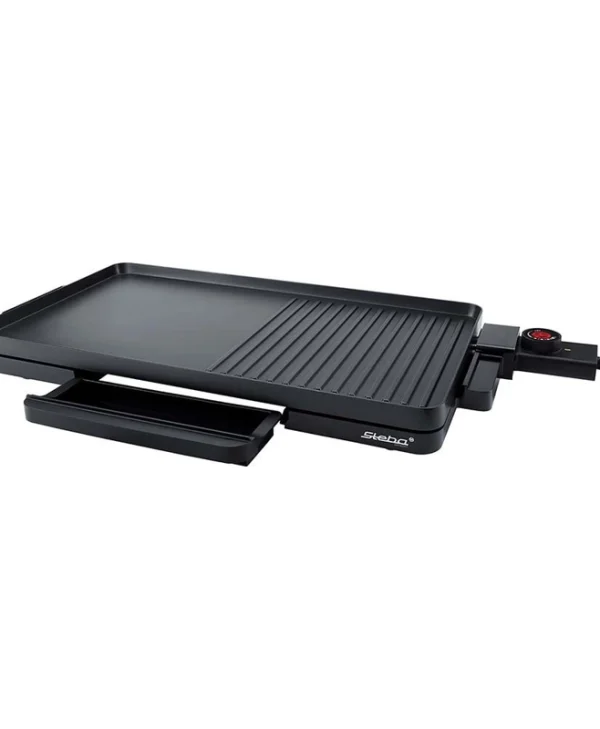 Steba VG30 Slim Επιτραπέζια Ηλεκτρική Ψησταριά Λείας και Αυλακωτής Πλάκας 2000W με Ρυθμιζόμενο Θερμοστάτη 48.5x26εκ. 06-30-00