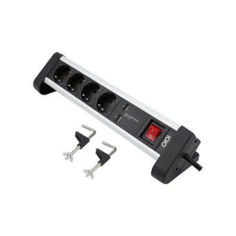 Olympia Πολύπριζο 4 Θέσεων με 2 USB-A, Διακόπτη και Καλώδιο 1.5m 41224