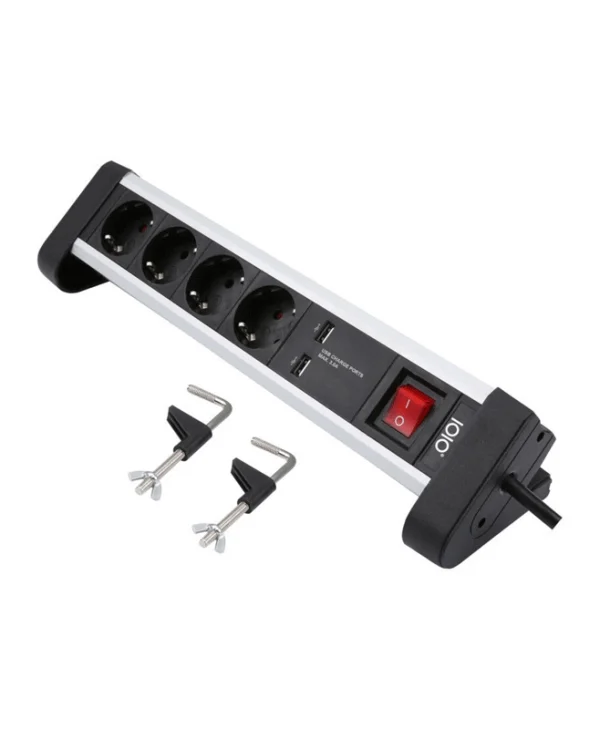 Olympia Πολύπριζο 4 Θέσεων με 2 USB-A, Διακόπτη και Καλώδιο 1.5m 41224