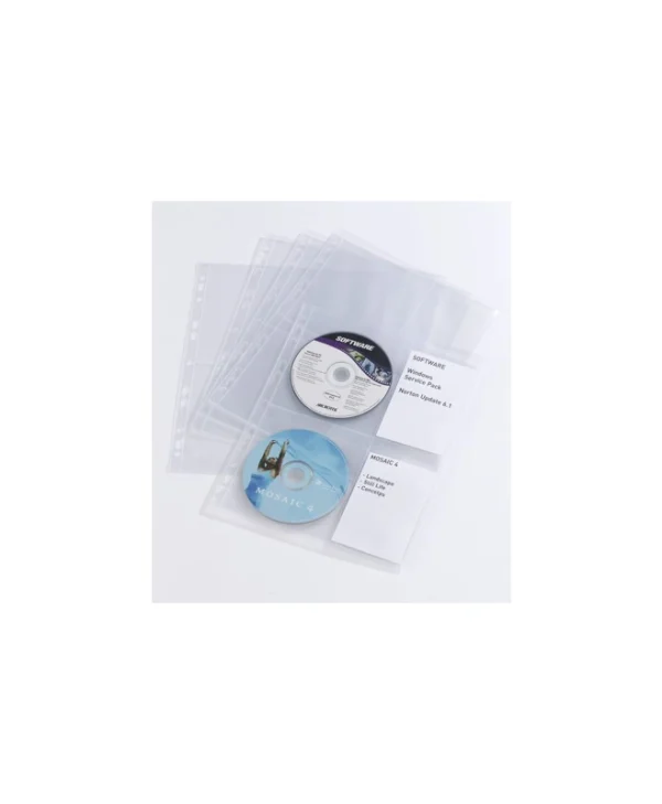 Durable Φάκελος για 4 Δίσκους Διάφανο 10τμχ 523819