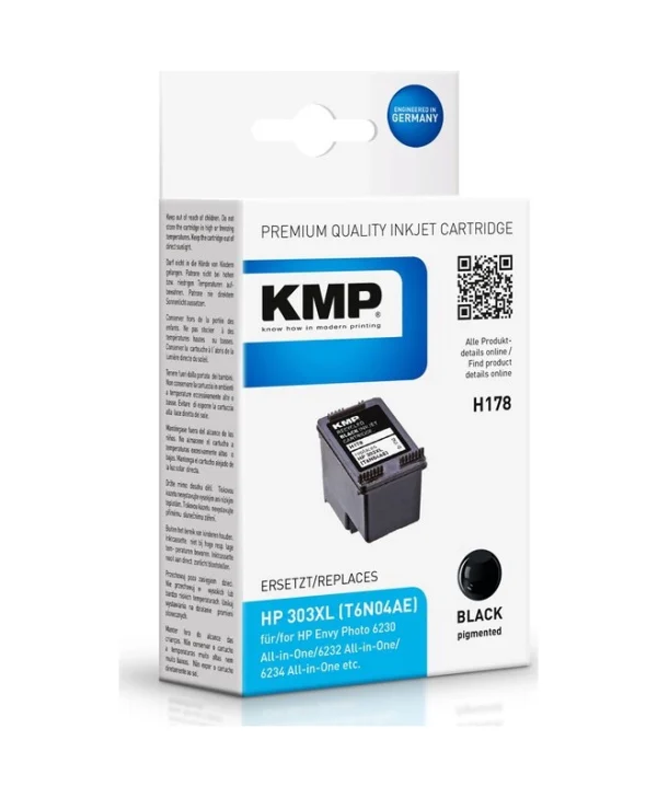KMP Συμβατό Μελάνι Εκτυπωτή InkJet HP 303XL T6N04AE Μαύρο 1763,4001